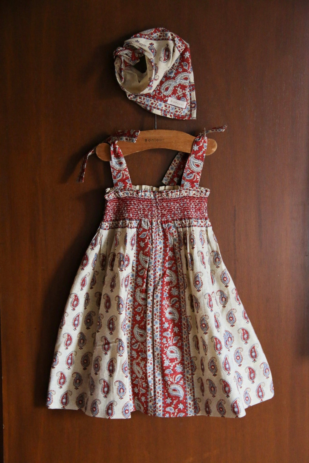 Skirt Dress & Scarf in Cashmere Bandana Print by Bonjour - Petite Belle