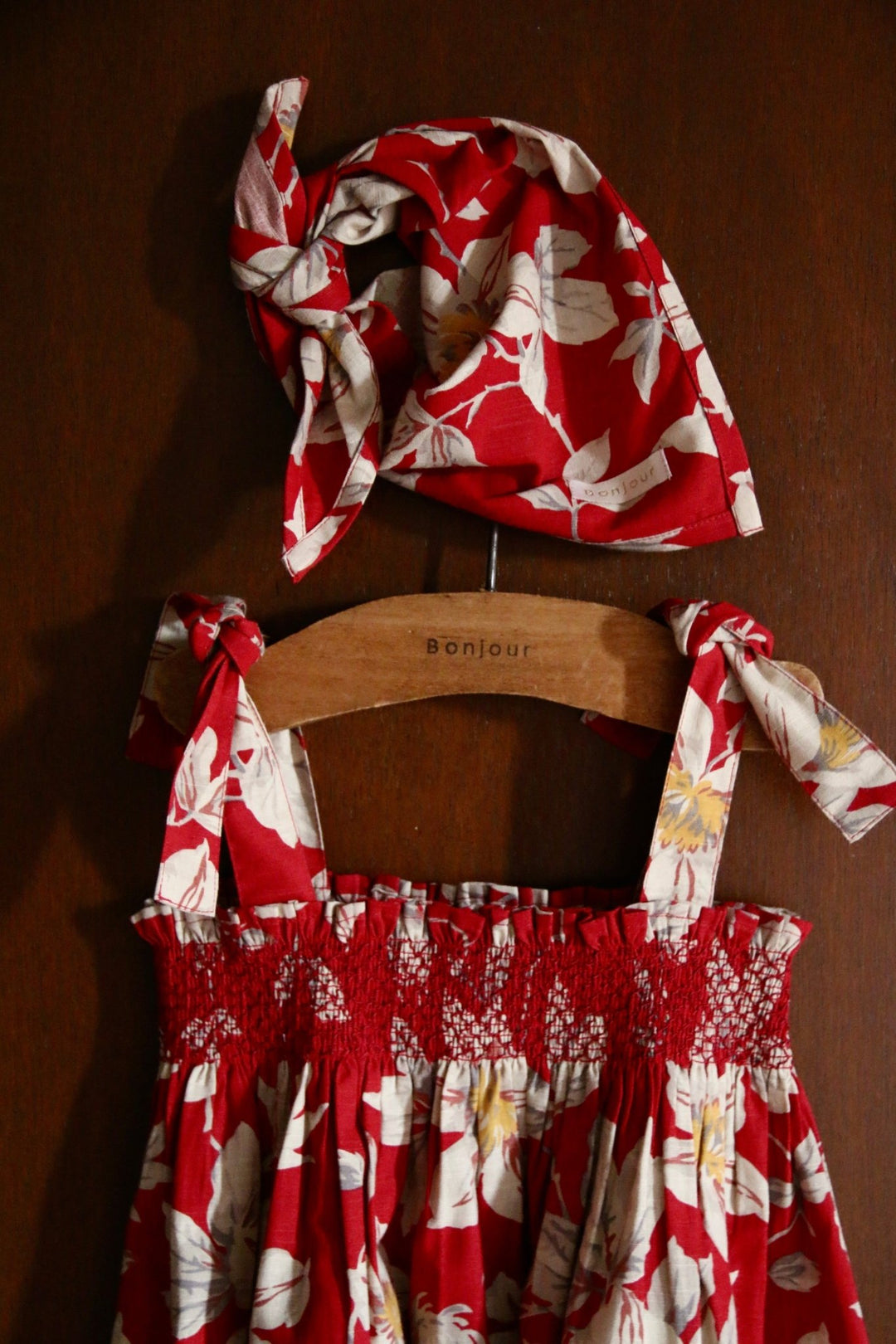 Skirt Dress & Scarf in Gaughin Print by Bonjour - Petite Belle