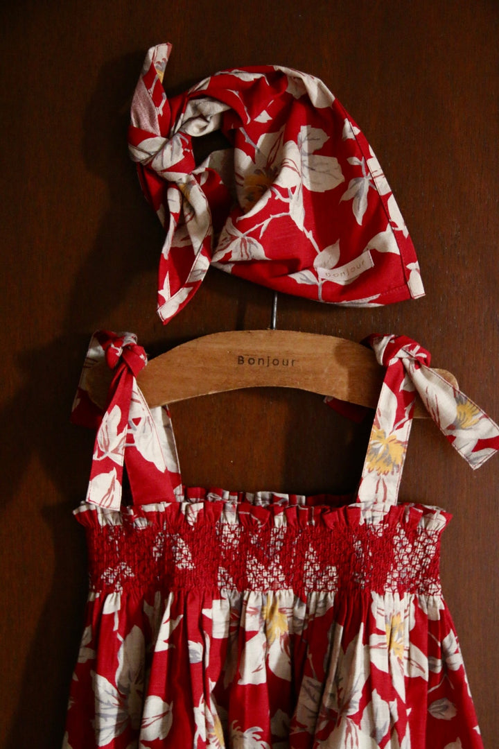 Skirt Dress & Scarf in Gaughin Print by Bonjour - Petite Belle