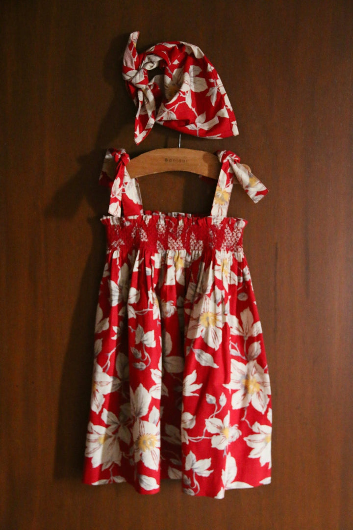Skirt Dress & Scarf in Gaughin Print by Bonjour - Petite Belle