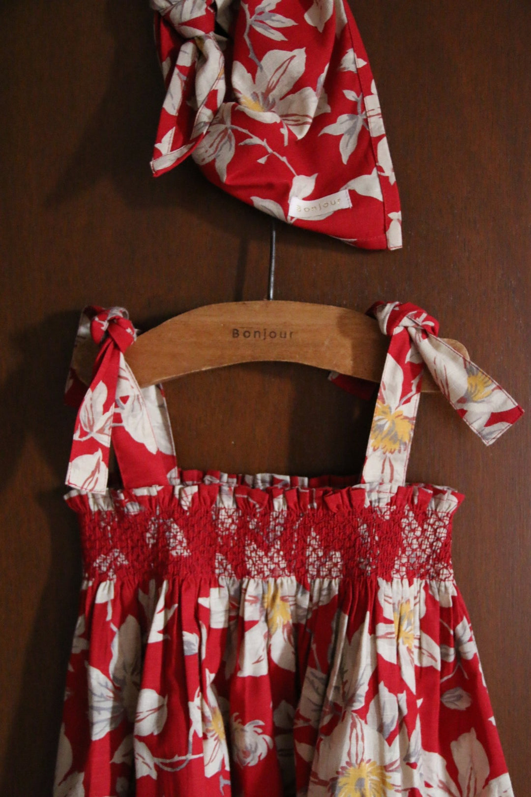 Skirt Dress & Scarf in Gaughin Print by Bonjour - Petite Belle