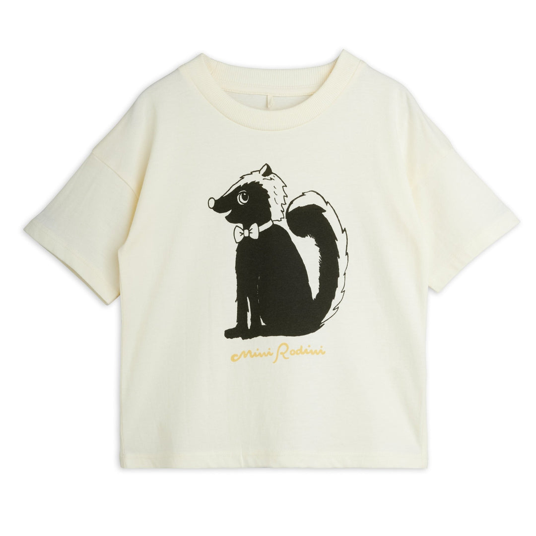 Skunk Tee In Offwhite by Mini Rodini - Petite Belle