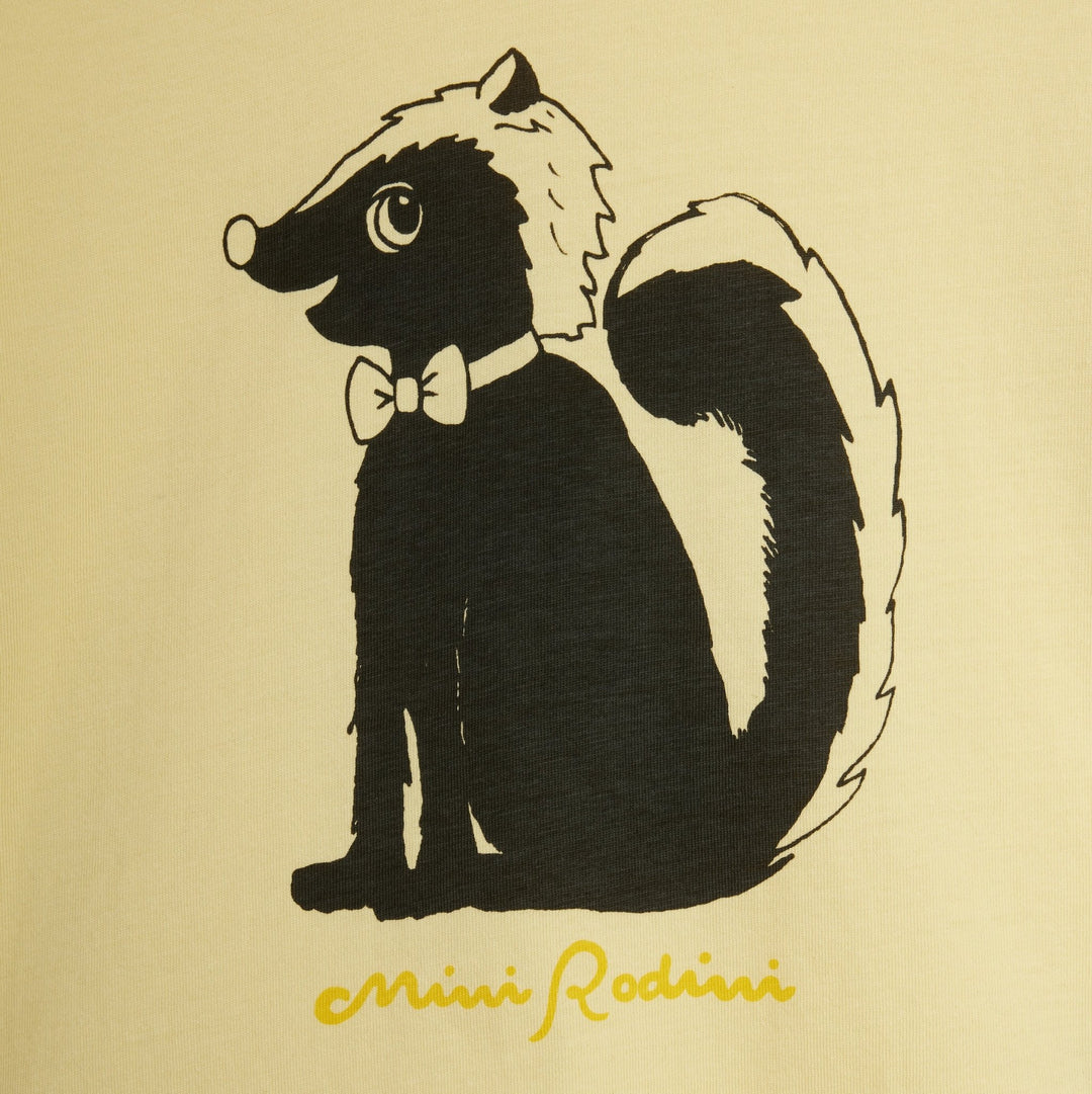Skunk Tee In Yellow by Mini Rodini - Petite Belle