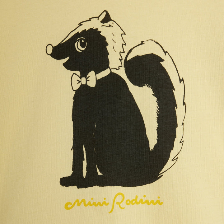 Skunk Tee In Yellow by Mini Rodini - Petite Belle