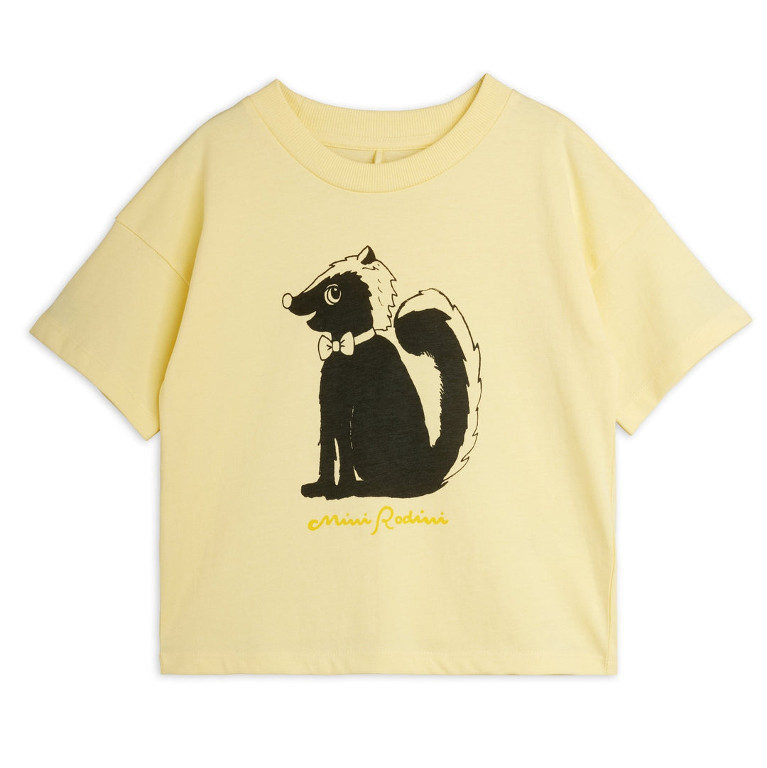 Skunk Tee In Yellow by Mini Rodini - Petite Belle