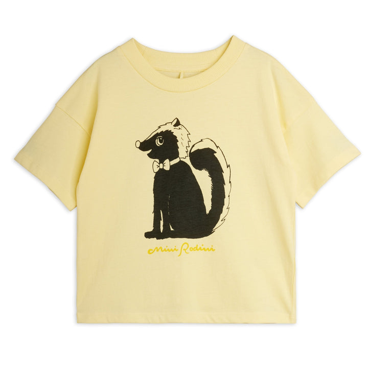 Skunk Tee In Yellow by Mini Rodini - Petite Belle