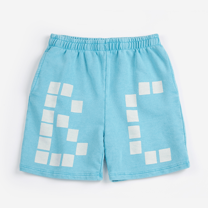 Square Bobo Choses Bermuda Shorts in Light Blue by Bobo Choses - Petite Belle