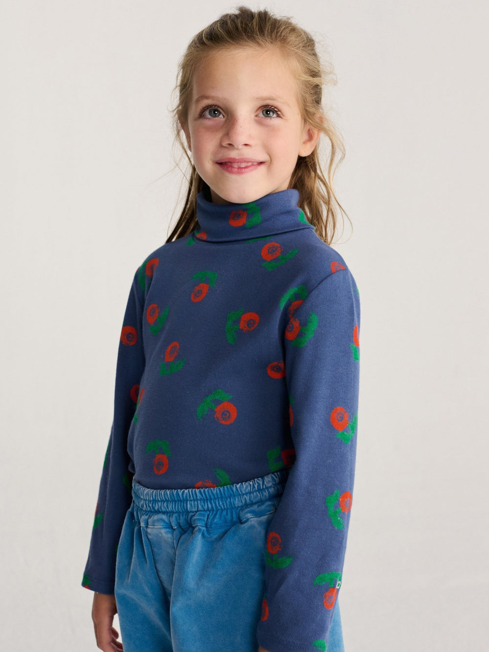 Stamp Bloom All Over Turtleneck Tee by Bobo Choses - Petite Belle