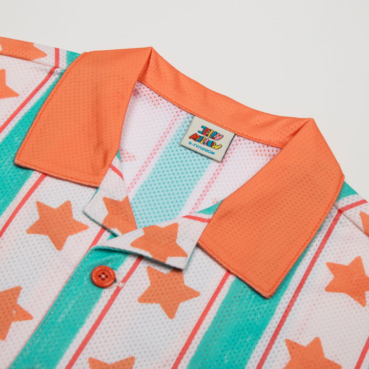 Star Mesh Short Sleeves Shirt by Jelly Mallow - Petite Belle