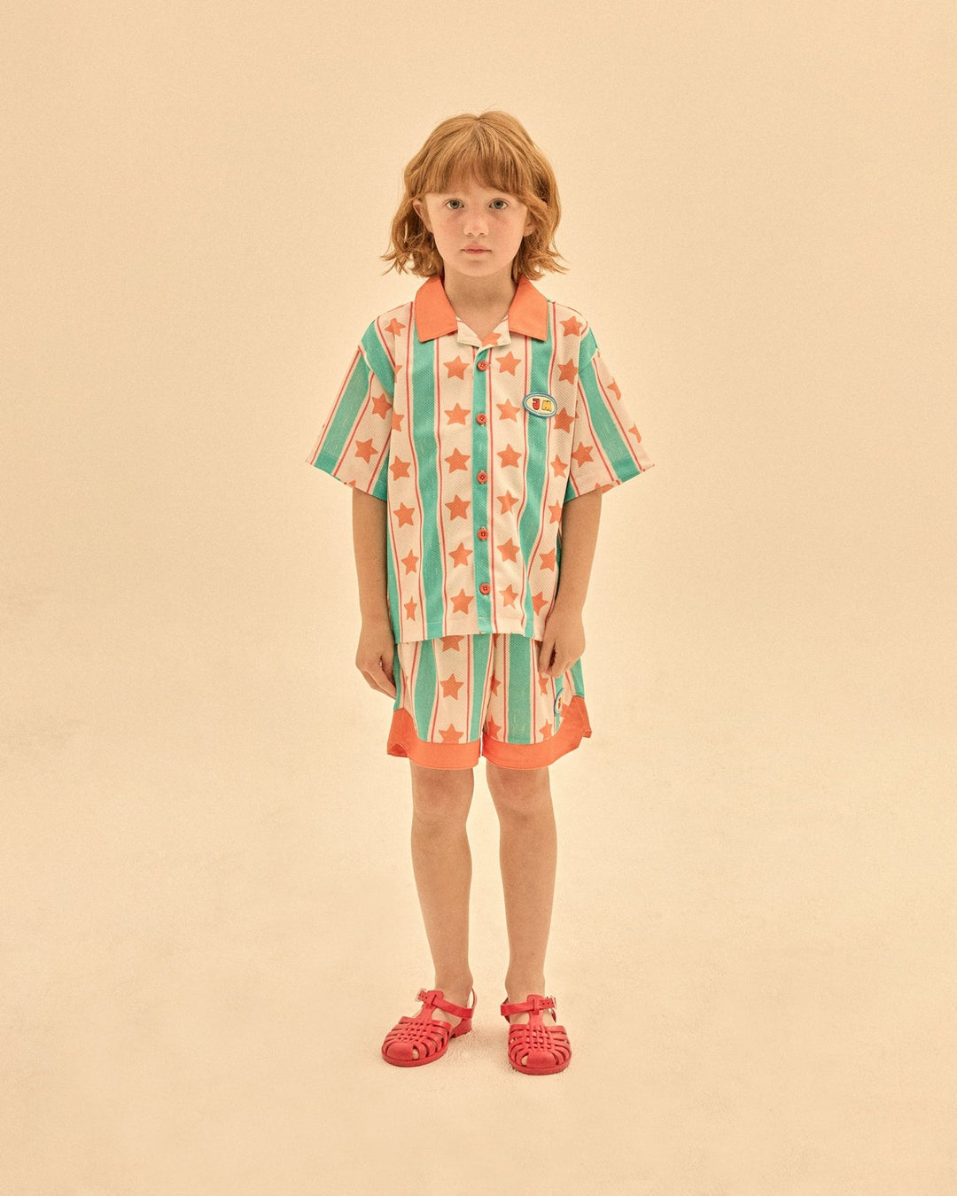 Star Mesh Short Sleeves Shirt by Jelly Mallow - Petite Belle