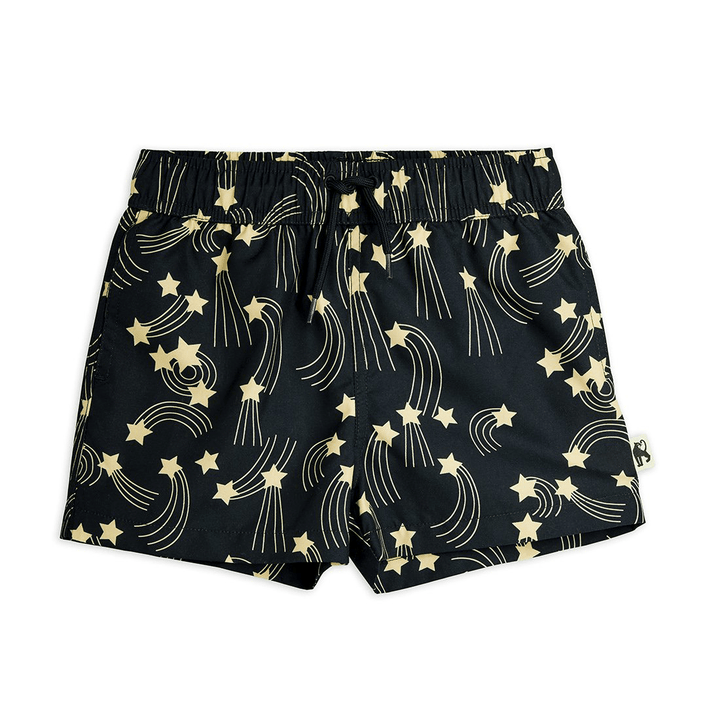 Starfall Swim Shorts in Black by Mini Rodini - Petite Belle