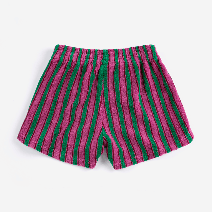 Striped Terry Cloth Shorts by Bobo Choses - Petite Belle