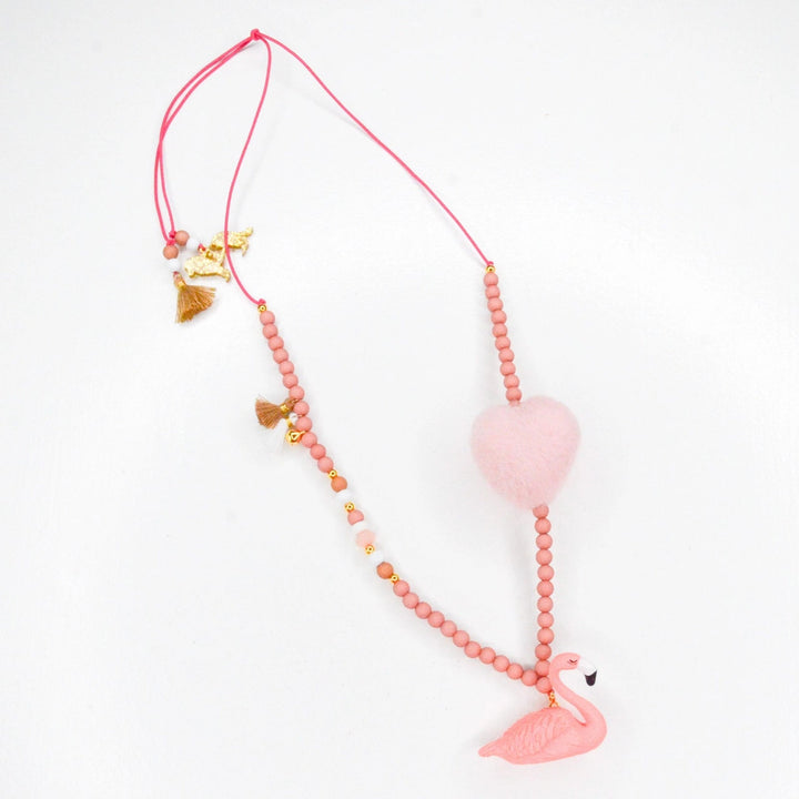 Sweetheart Pink Necklace by Feestbeest Kids - Petite Belle