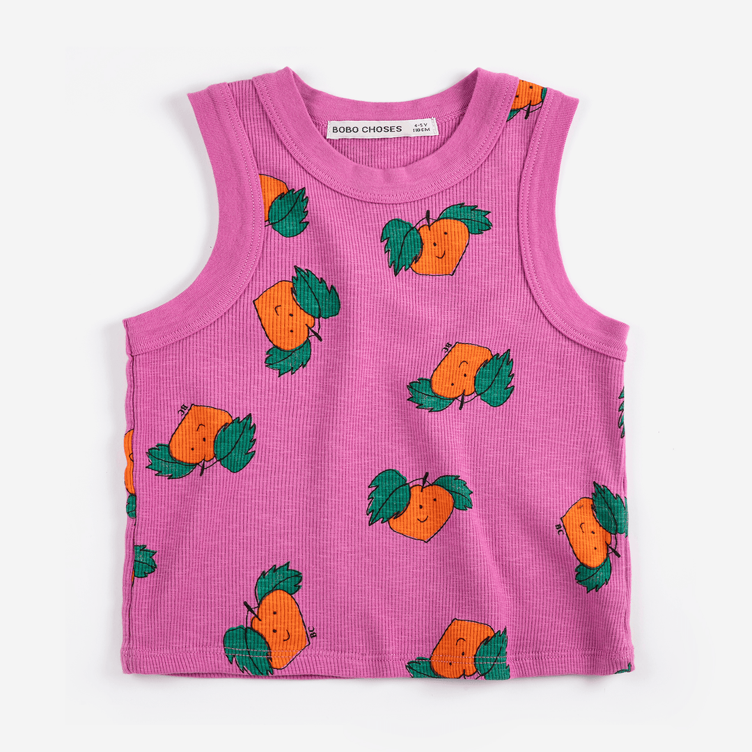 Tangerine All Over Tank Top by Bobo Choses - Petite Belle