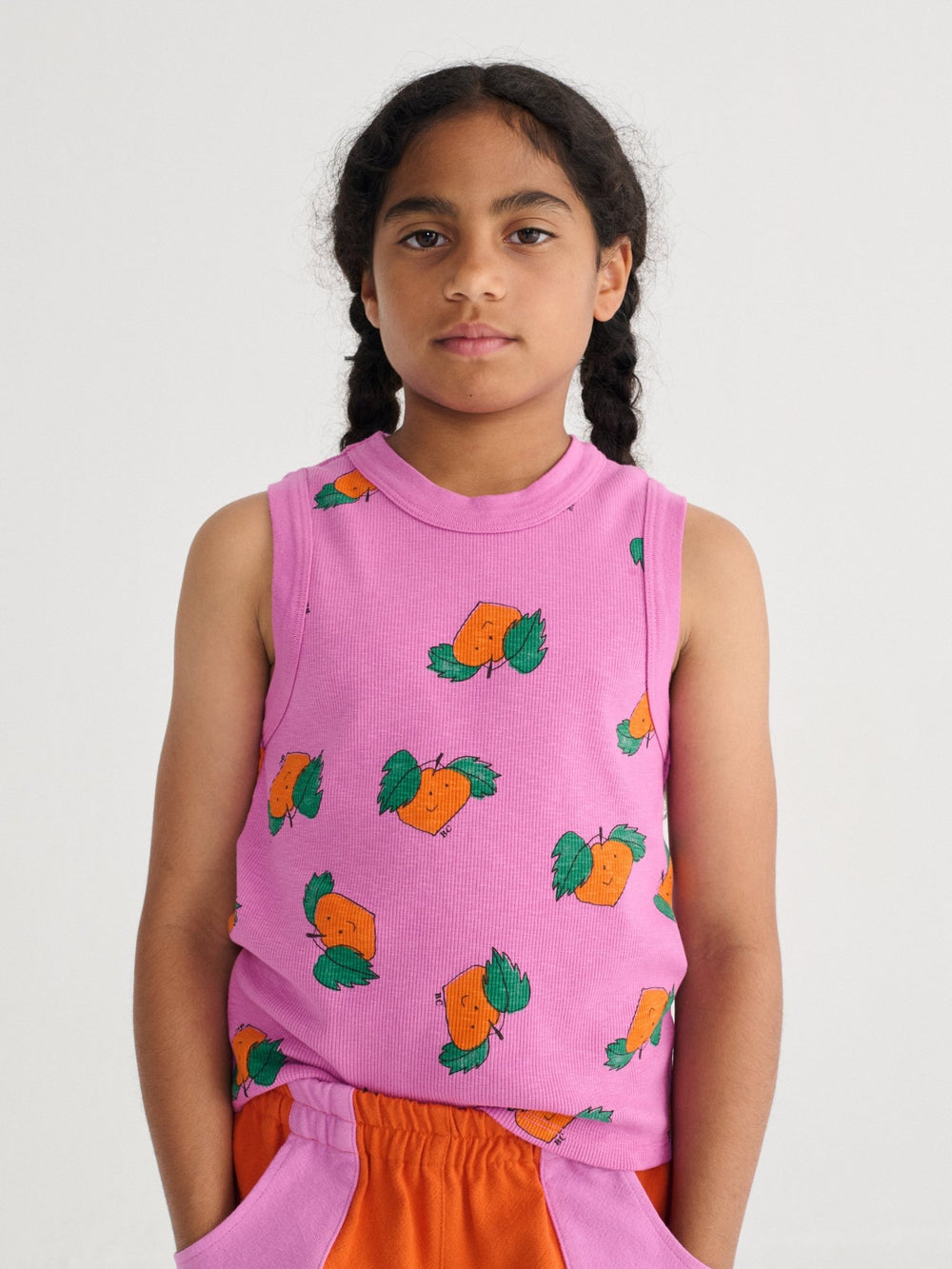 Tangerine All Over Tank Top by Bobo Choses - Petite Belle