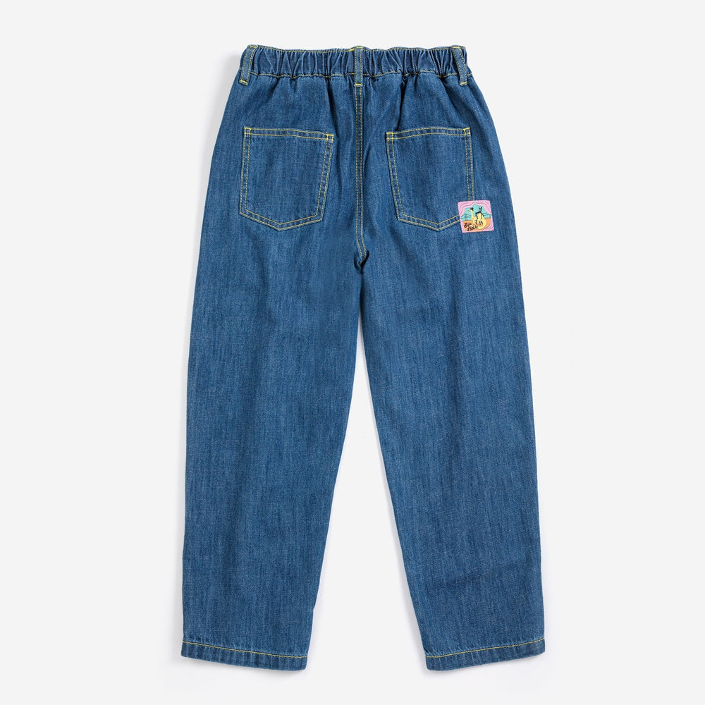 Taxi Saurus Tag Denim Pants by Bobo Choses - Petite Belle