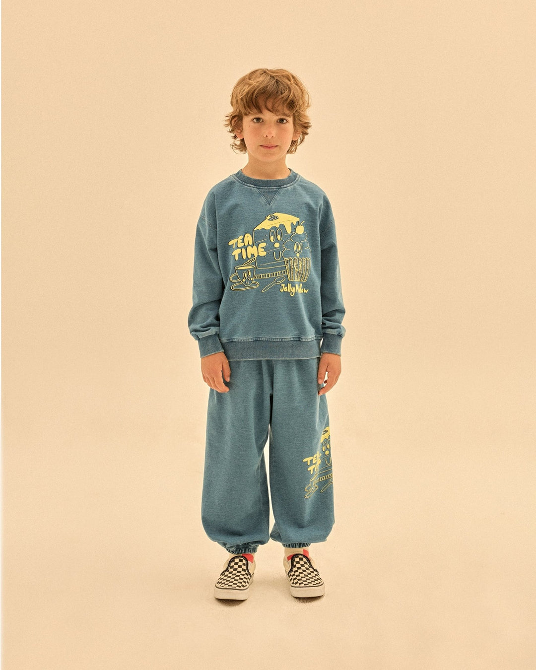 Tea Time Denim Sweatshirt by Jelly Mallow - Petite Belle