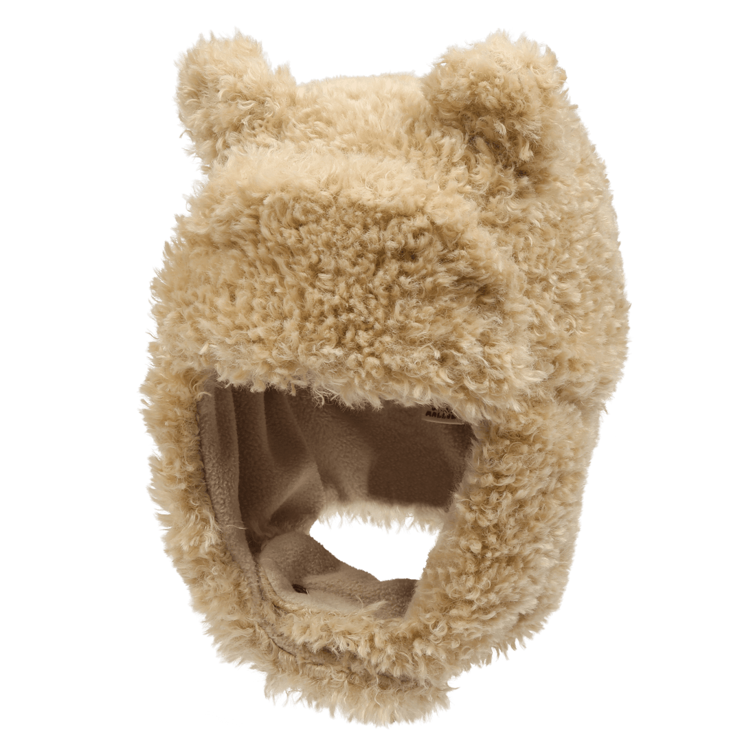 Teddy Bear Ear Warmer Hat in Beige by Jelly Mallow - Petite Belle