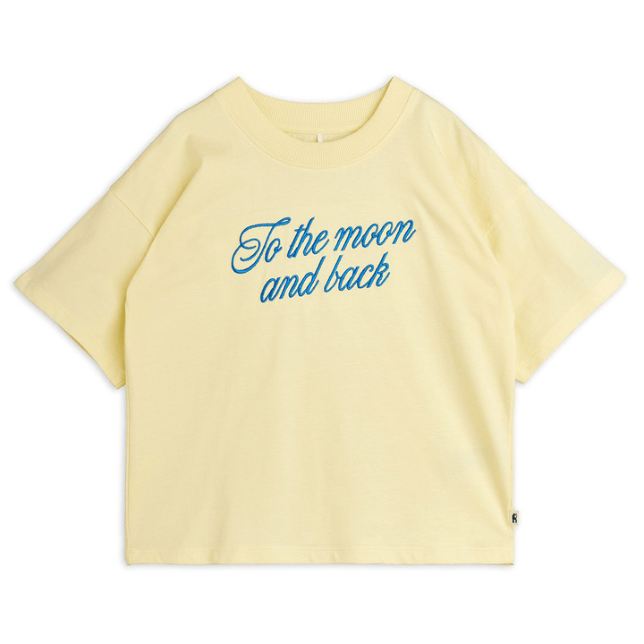 To The Moon Tee in Yellow by Mini Rodini - Petite Belle