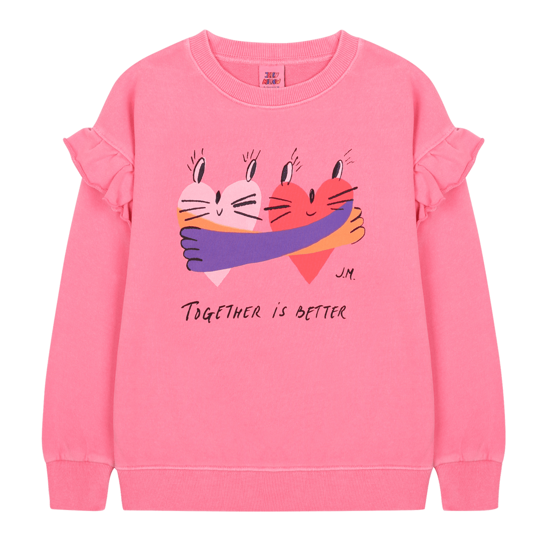 Together Pigment Ruffled Sweatshirt by Jelly Mallow - Petite Belle