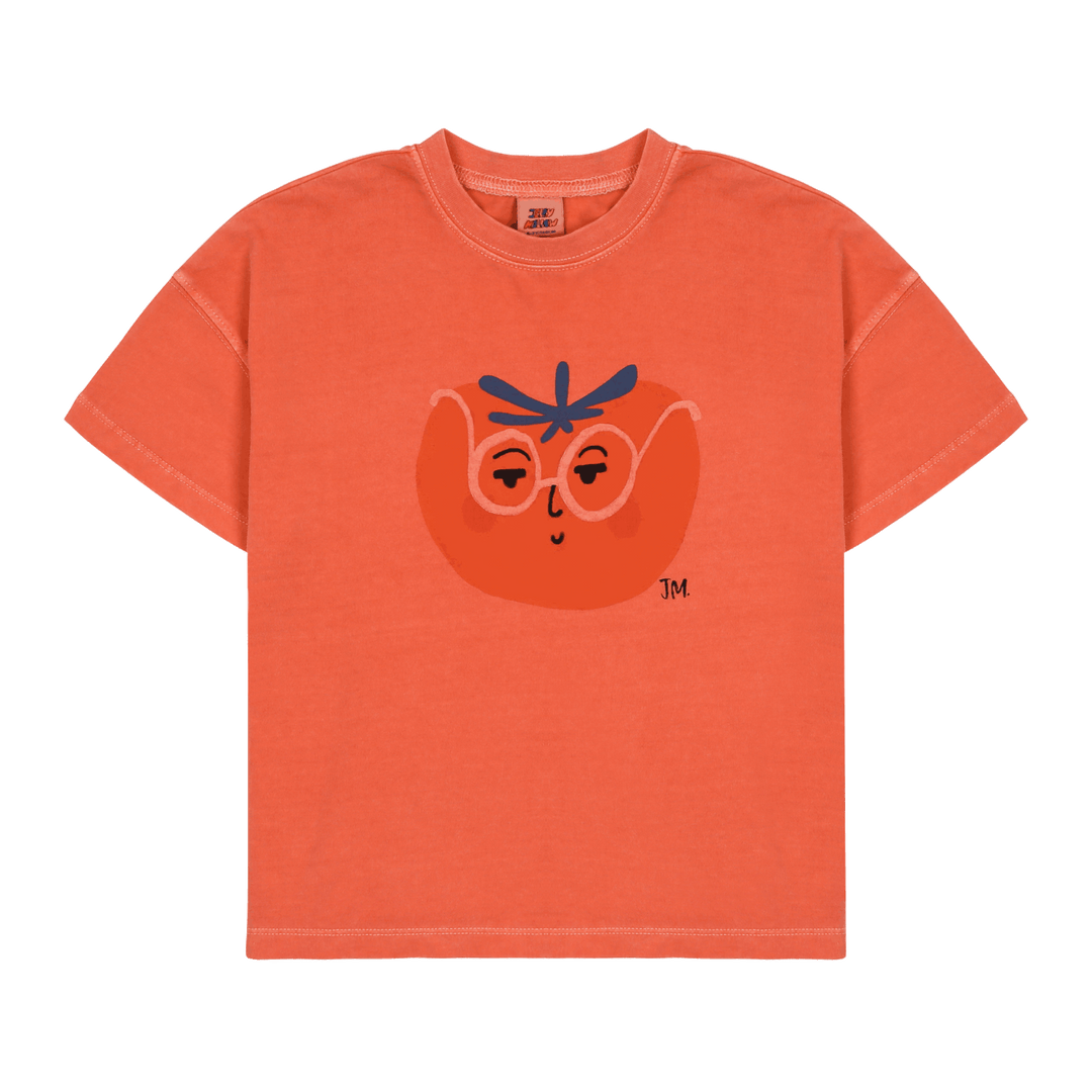 Tomato Pigment Tee in Orange by Jelly Mallow - Petite Belle