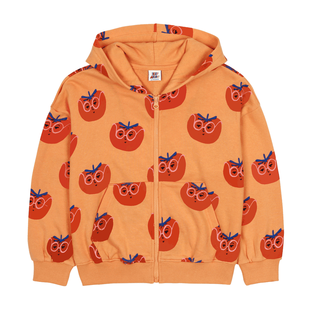 Tomato Zip - Up Hoodie by Jelly Mallow - Petite Belle