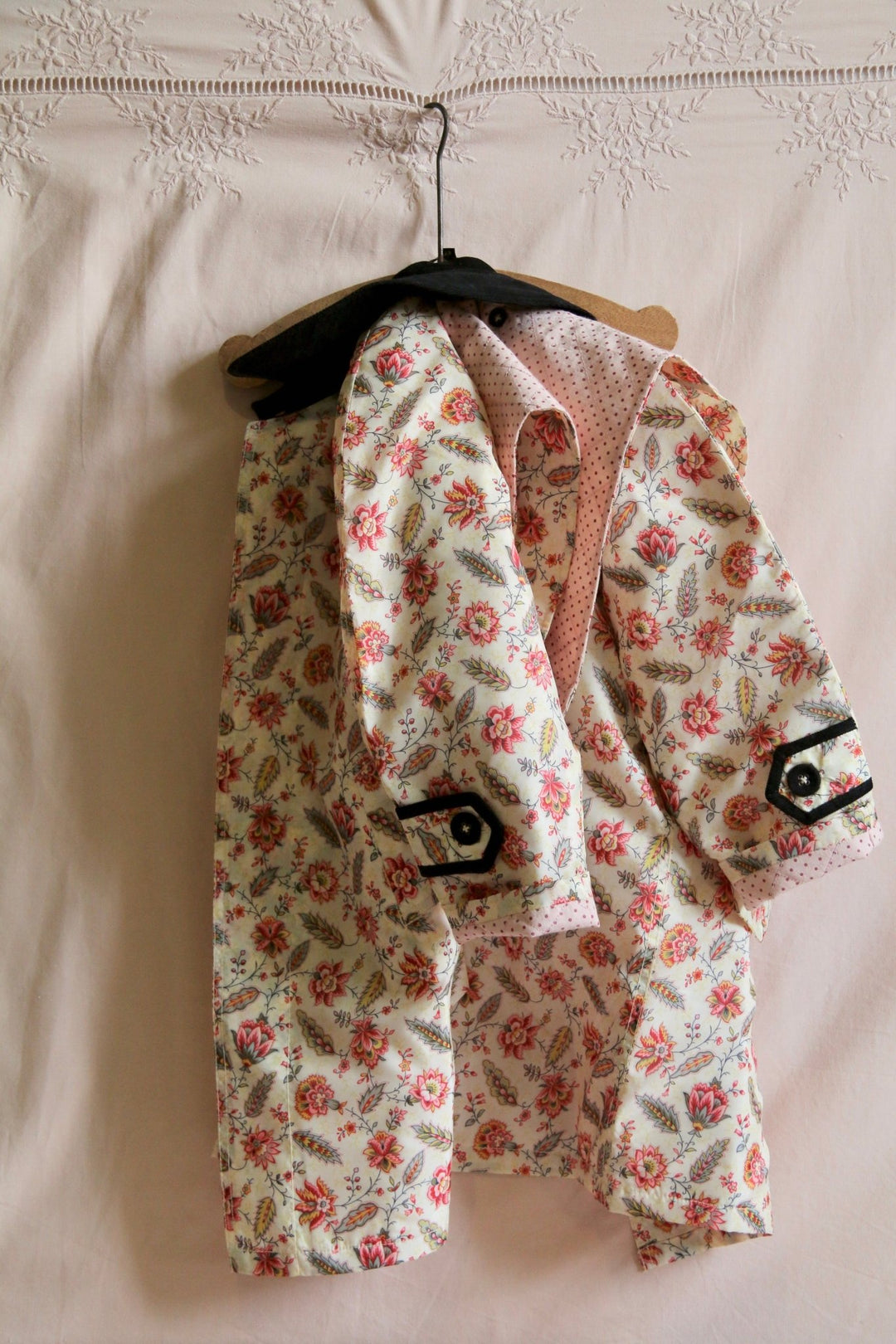 Trench Coat in Aline Print by Bonjour - Petite Belle