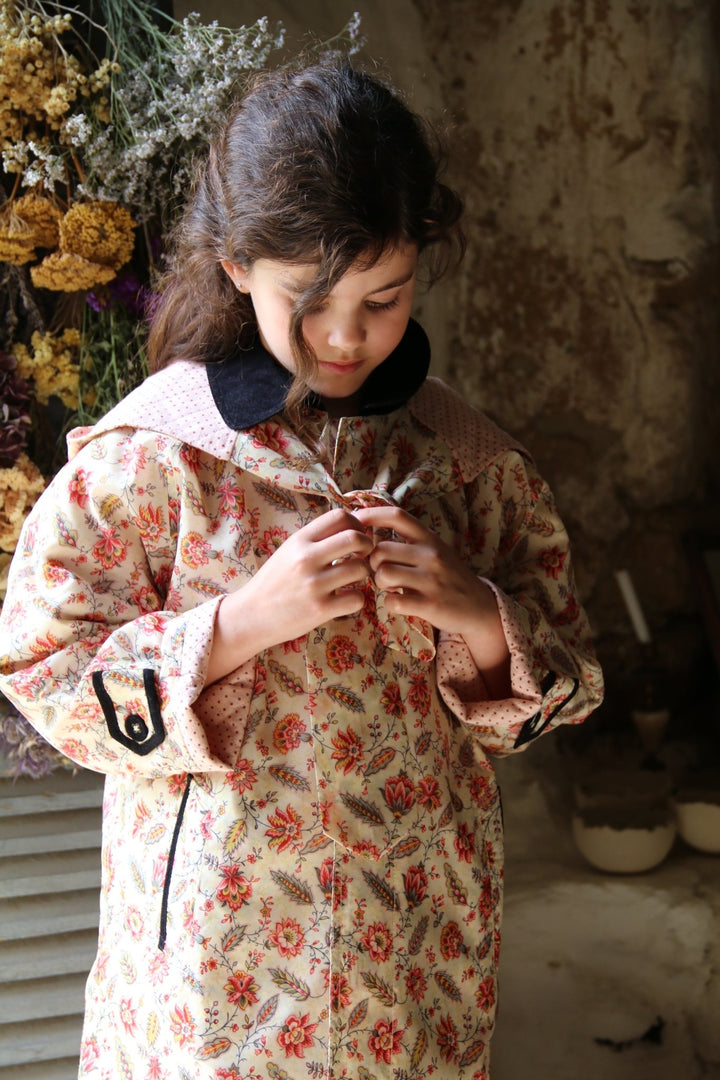 Trench Coat in Aline Print by Bonjour - Petite Belle