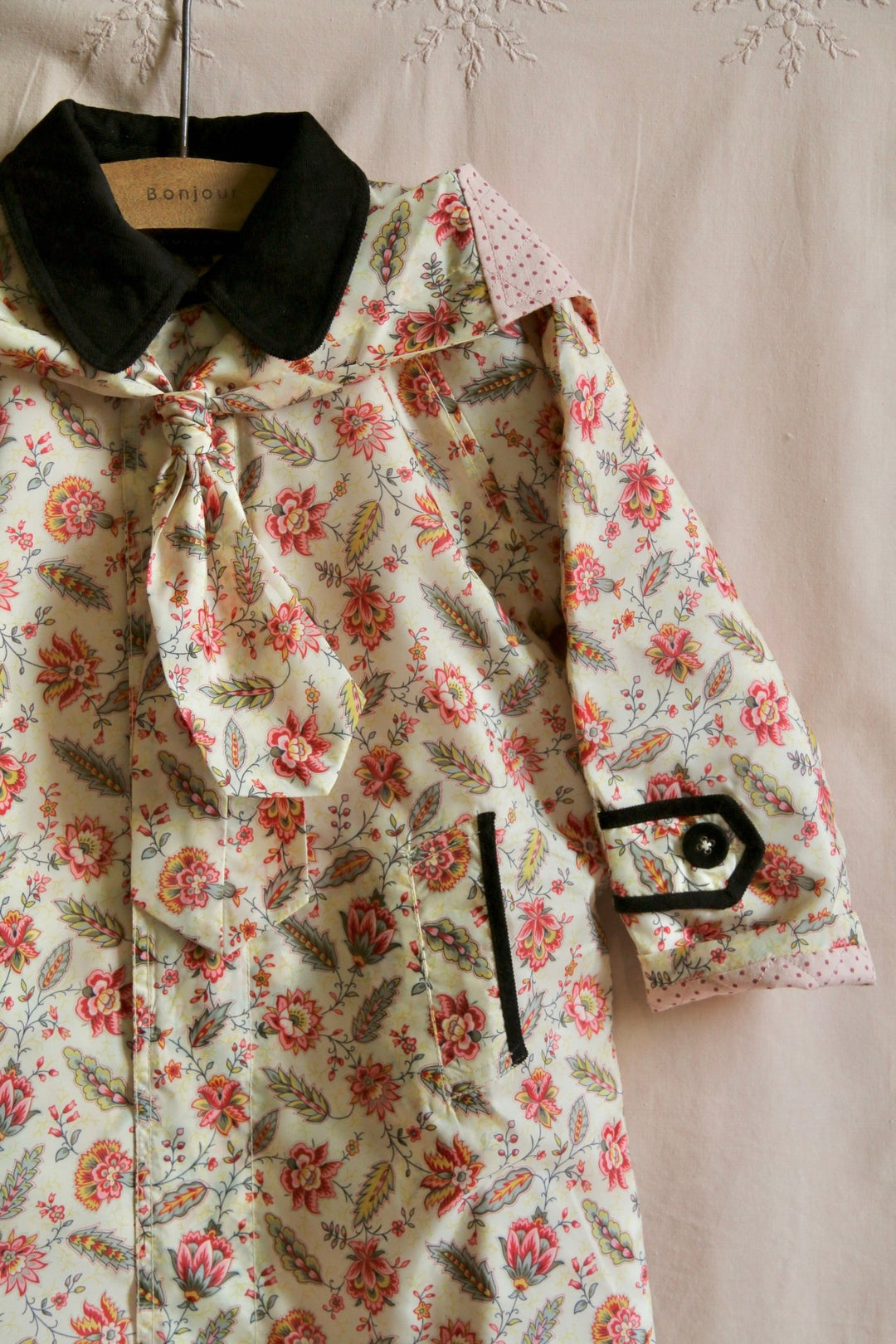 Trench Coat in Aline Print by Bonjour - Petite Belle