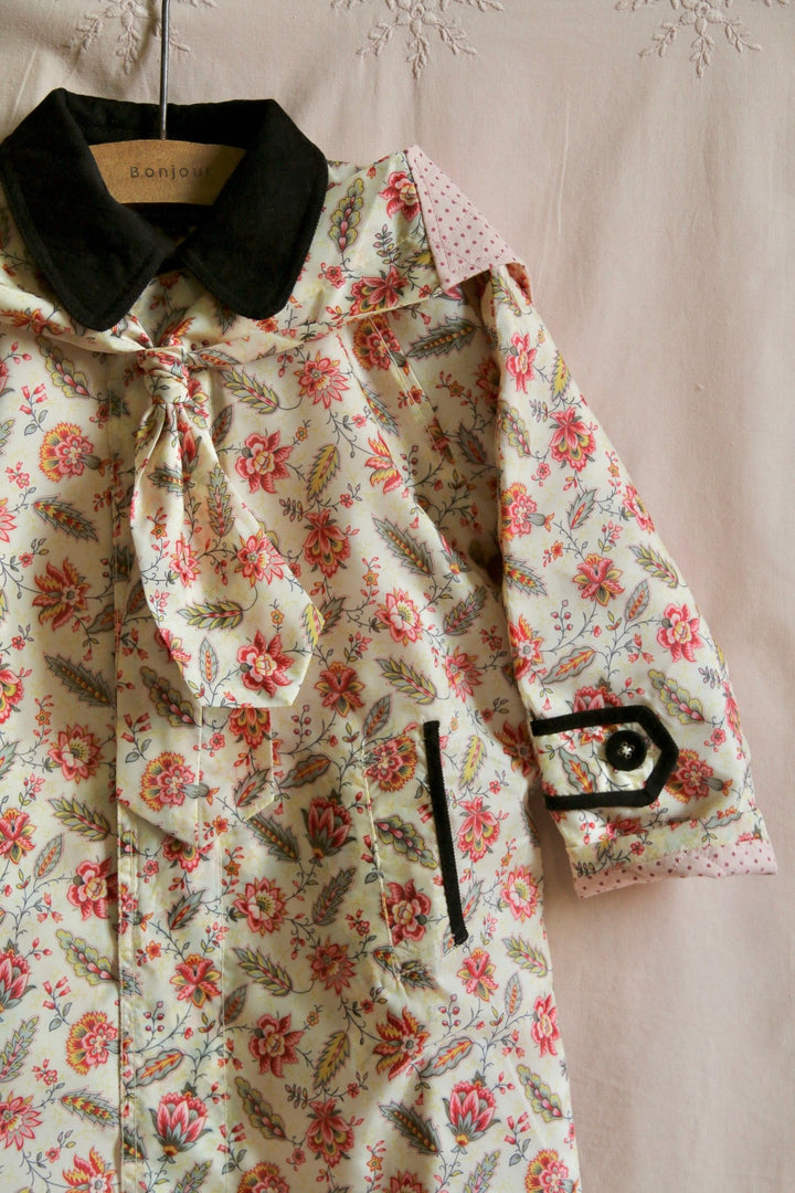 Trench Coat in Aline Print by Bonjour - Petite Belle
