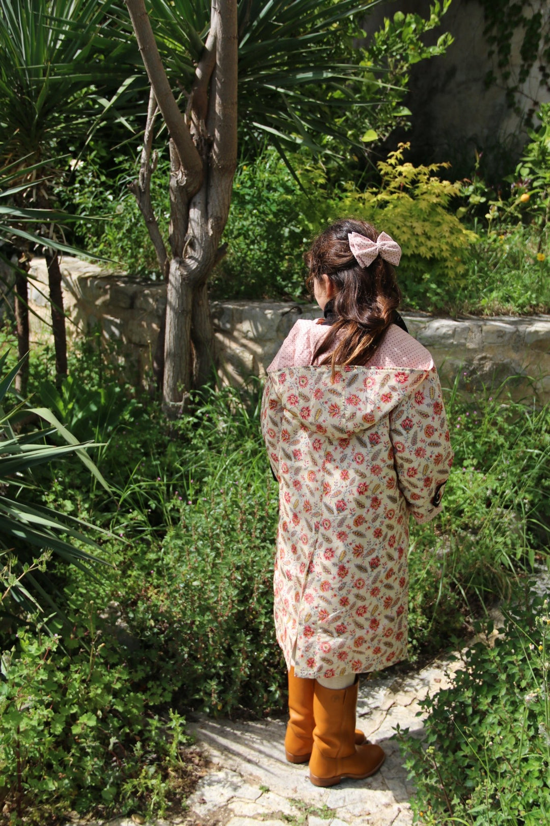 Trench Coat in Aline Print by Bonjour - Petite Belle