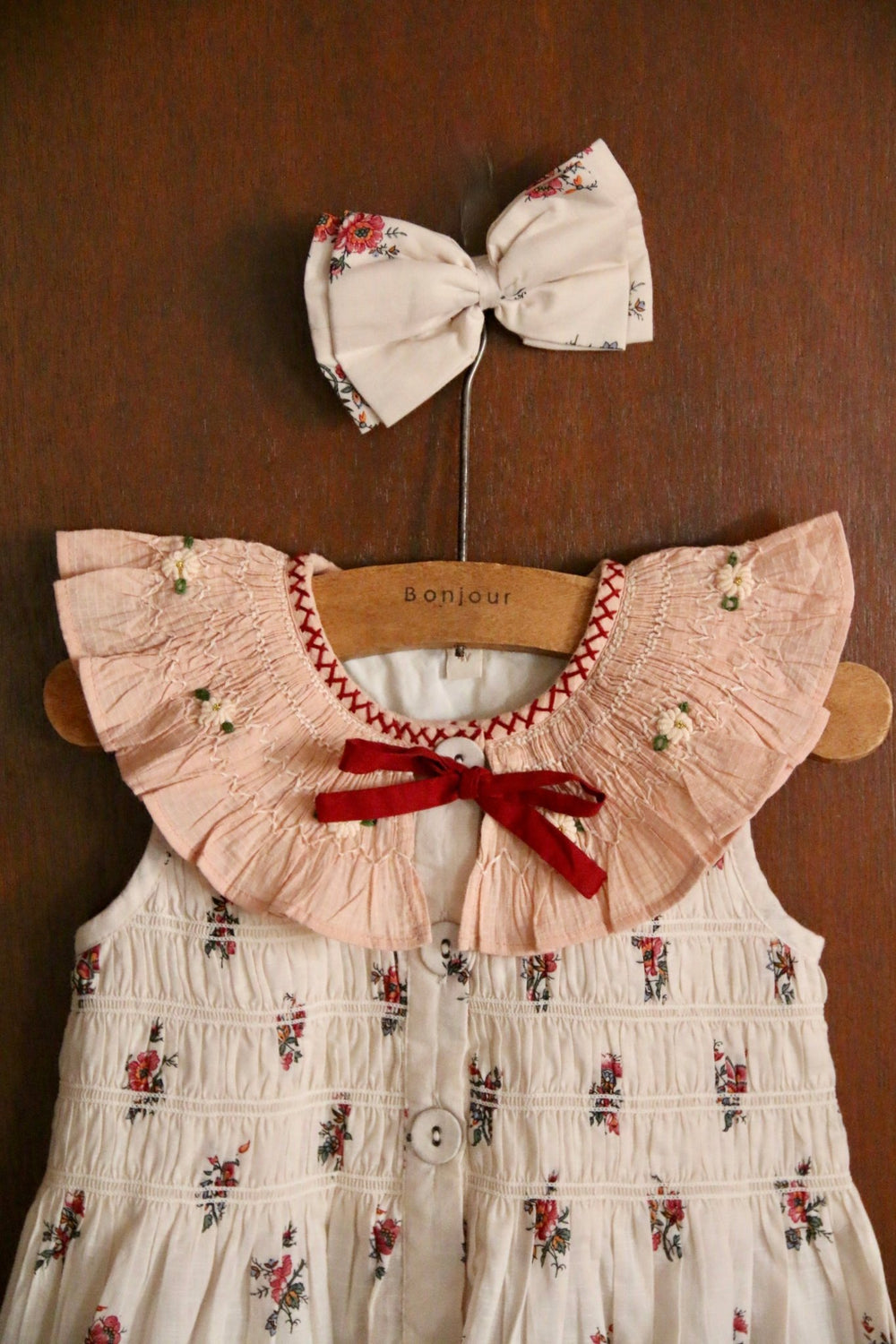 Tunique & Hairclip in Garden Flowers Print by Bonjour - Petite Belle