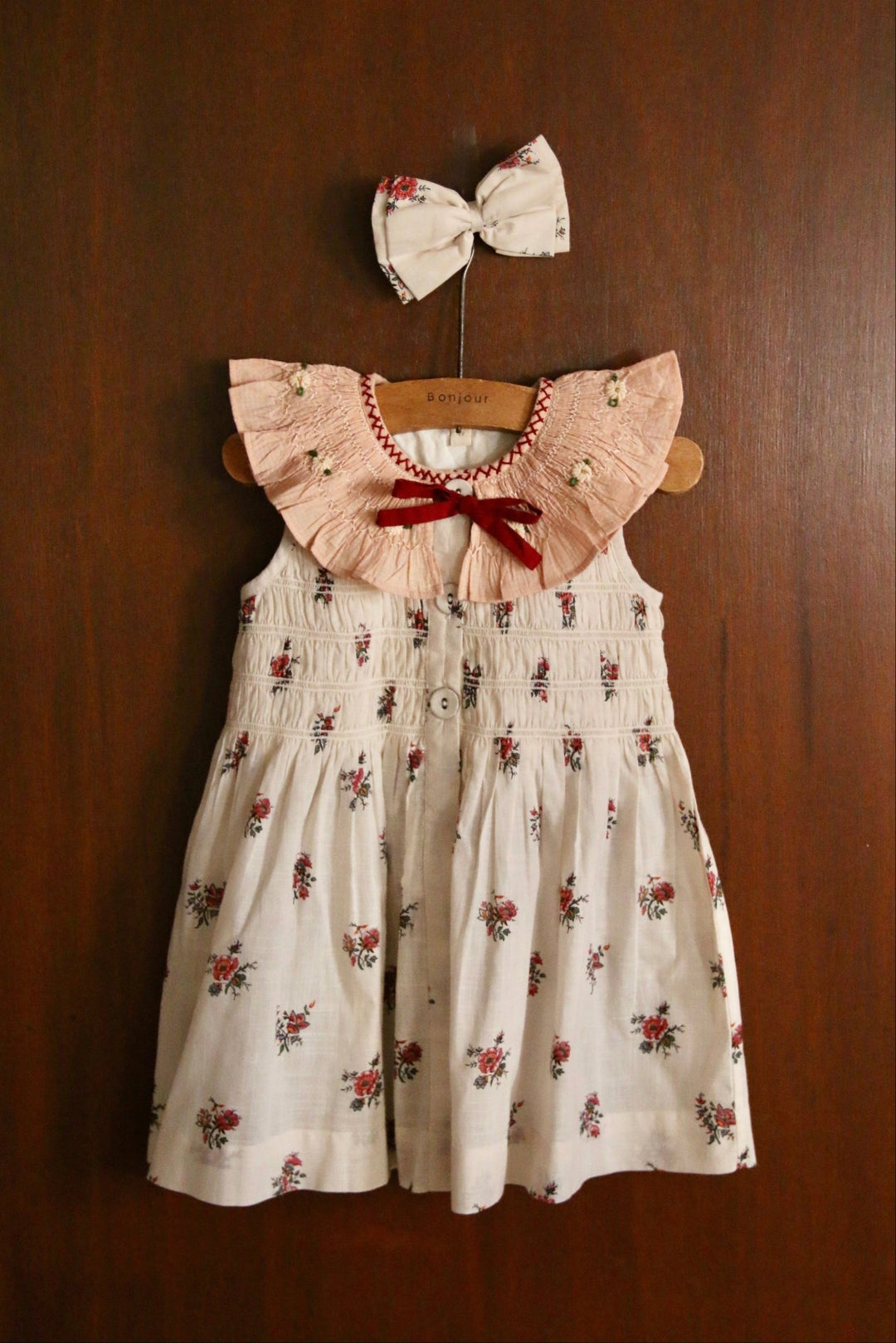 Tunique & Hairclip in Garden Flowers Print by Bonjour - Petite Belle