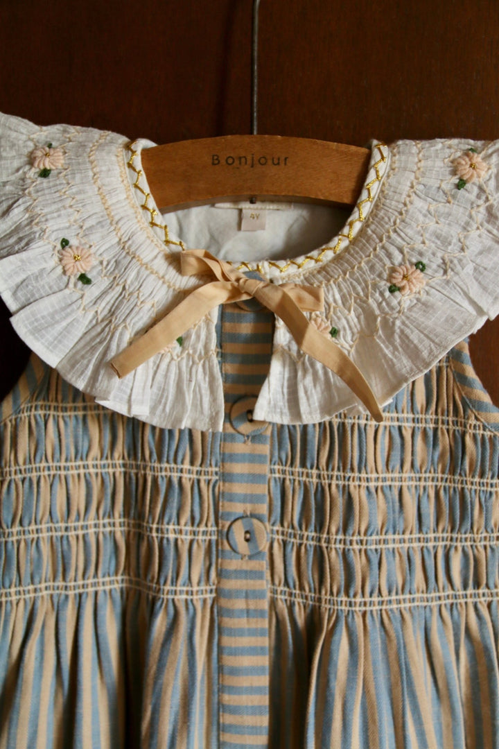 Tunique & Hairclip in Transat Stripe by Bonjour - Petite Belle