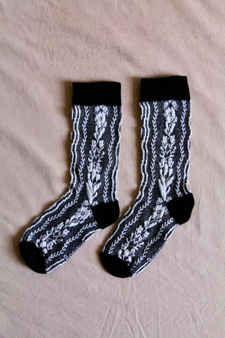 Twist Sock in Black by Bonjour - Petite Belle