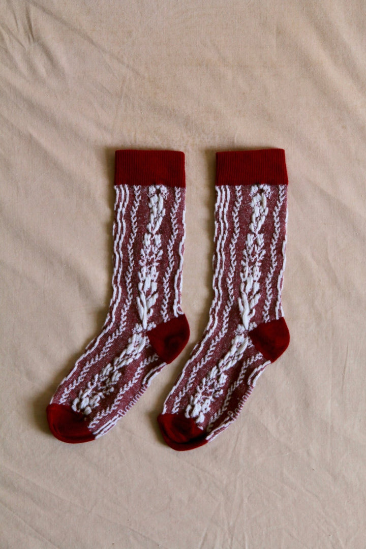 Twist Sock in Red by Bonjour - Petite Belle