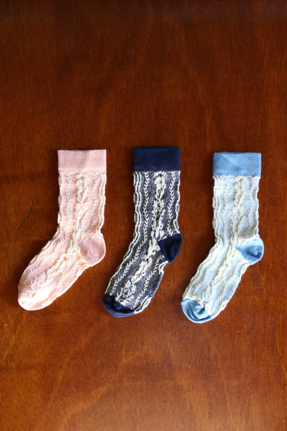 Twist Socks in Dark Blue by Bonjour - Petite Belle
