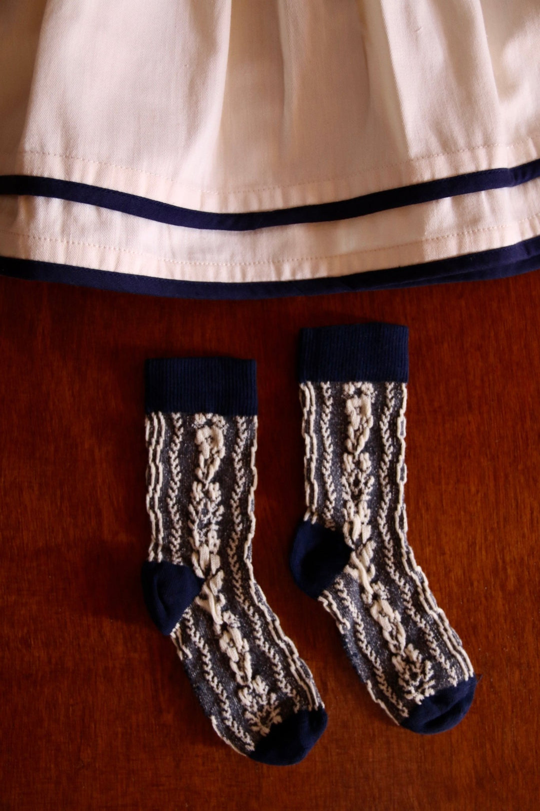 Twist Socks in Dark Blue by Bonjour - Petite Belle