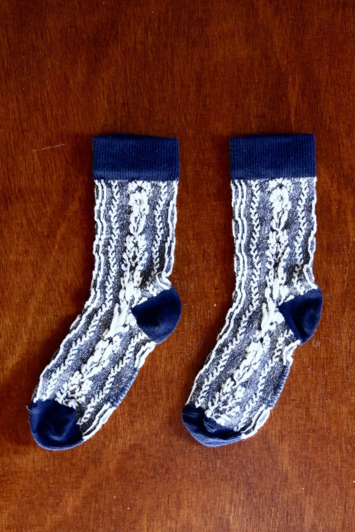 Twist Socks in Dark Blue by Bonjour - Petite Belle