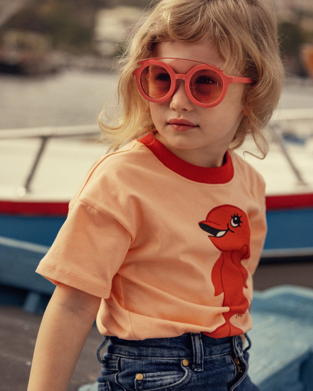 Visor Sunglasses in Pink by Mini Rodini - Petite Belle