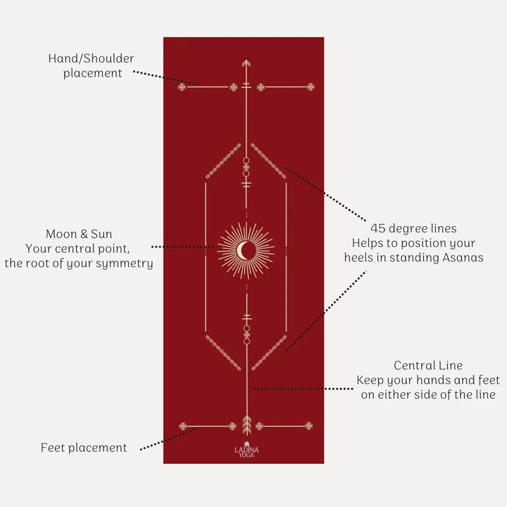 Warrior Red Velvet Sustainable Yoga Mat by Ladina Yoga - Petite Belle