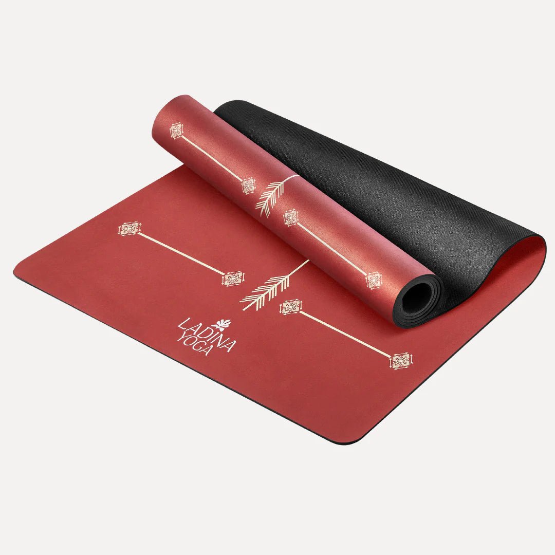 Warrior Red Velvet Sustainable Yoga Mat by Ladina Yoga - Petite Belle