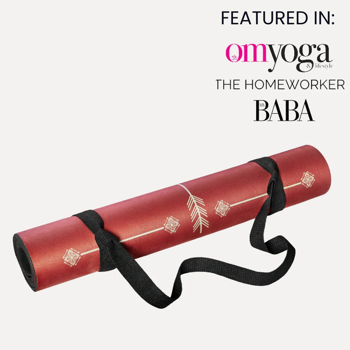 Warrior Red Velvet Sustainable Yoga Mat by Ladina Yoga - Petite Belle