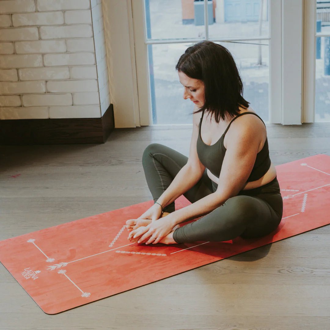 Warrior Red Velvet Sustainable Yoga Mat by Ladina Yoga - Petite Belle