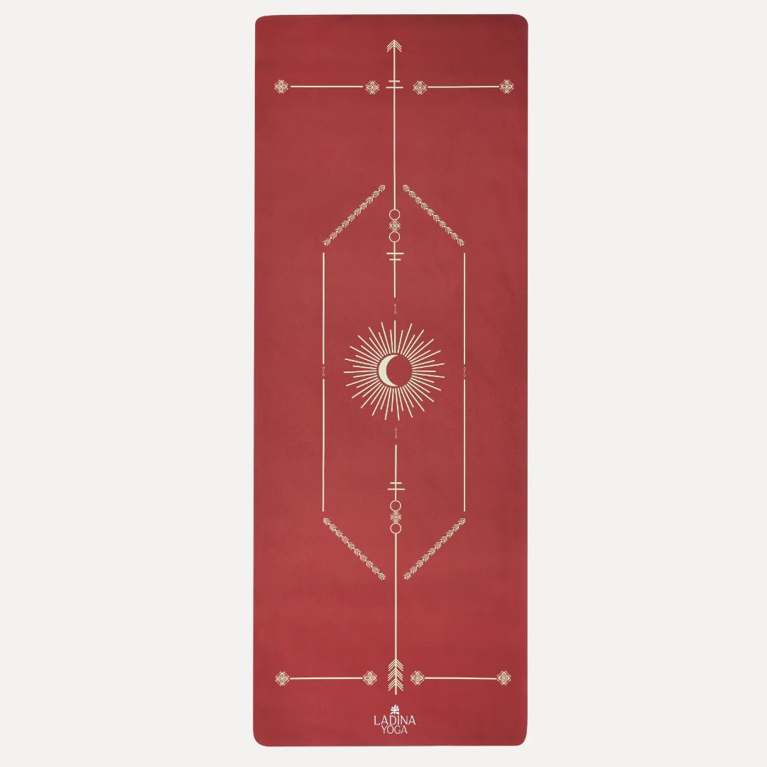 Warrior Red Velvet Sustainable Yoga Mat by Ladina Yoga - Petite Belle