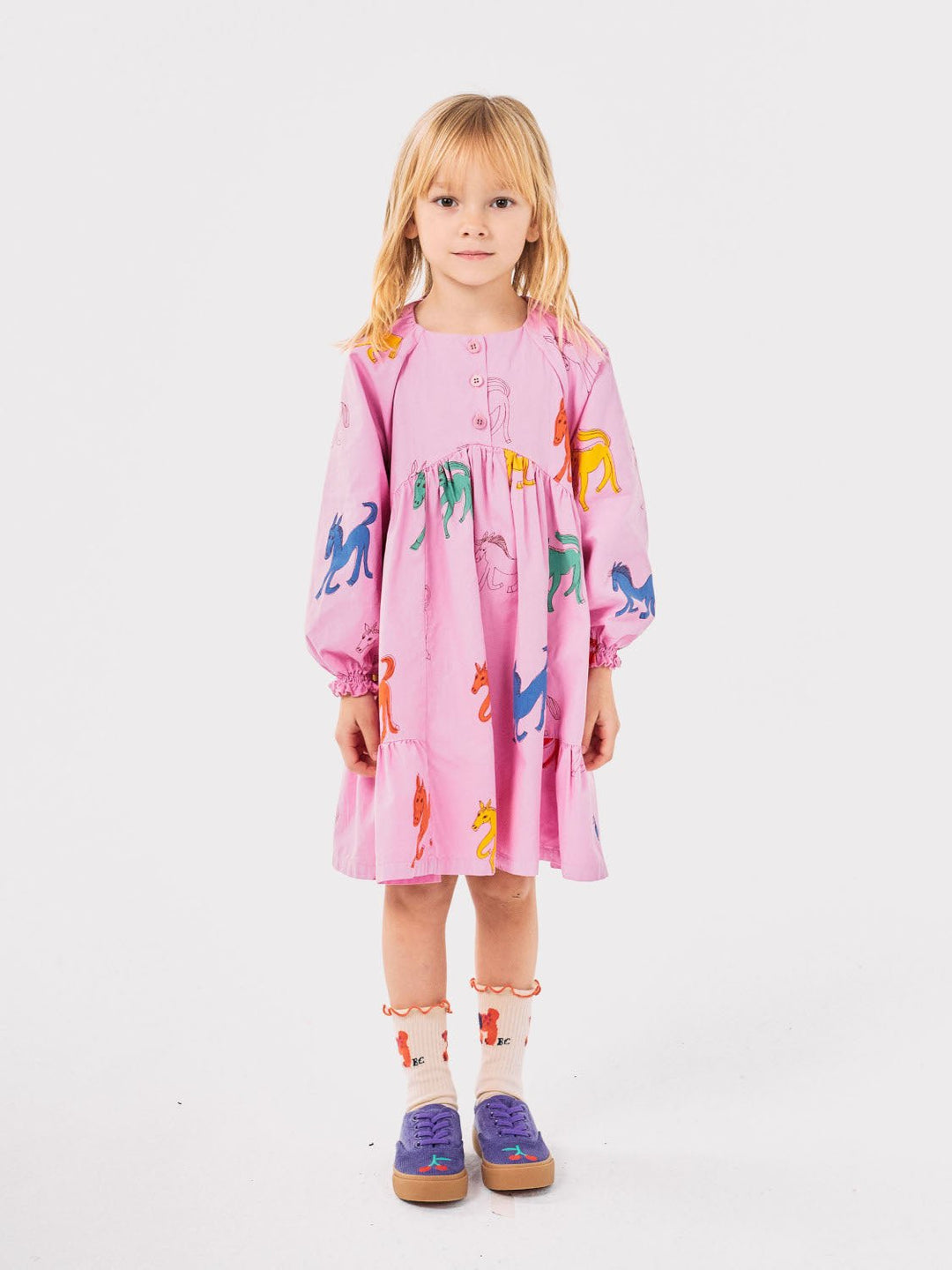 Wonder Horse All Over Woven Dress by Bobo Choses - Petite Belle