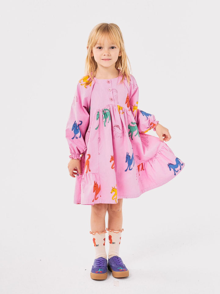 Wonder Horse All Over Woven Dress by Bobo Choses - Petite Belle