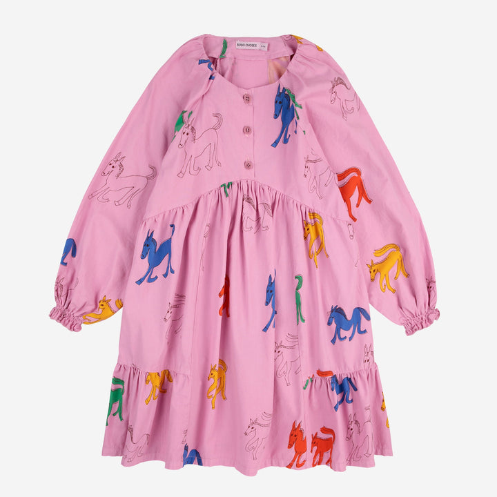 Wonder Horse All Over Woven Dress by Bobo Choses - Petite Belle