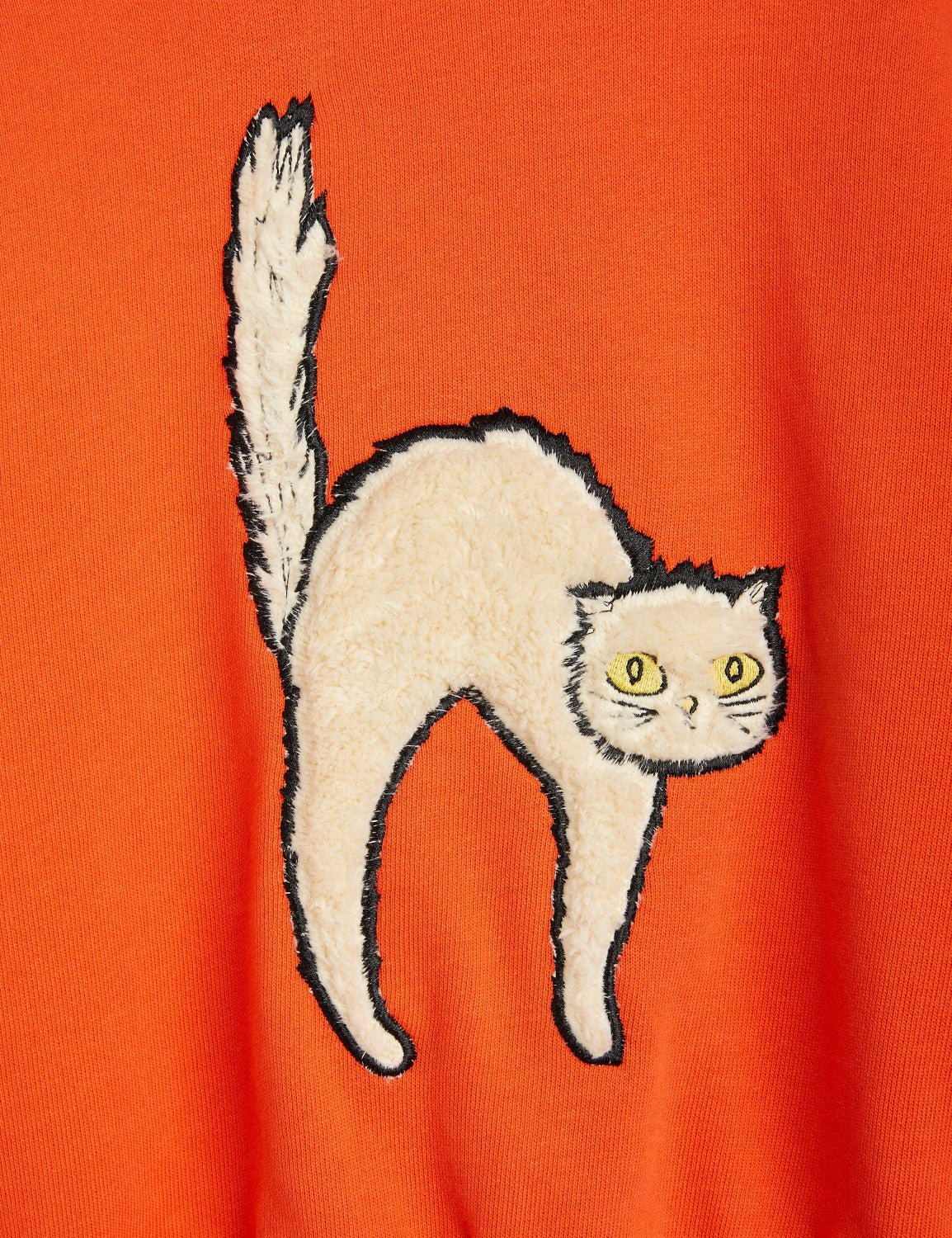 Angry Cat Embroidered Sweatshirt by Mini Rodini - Petite Belle