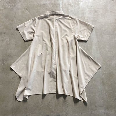 Beige Drape Shirt by Nunuforme - Petite Belle